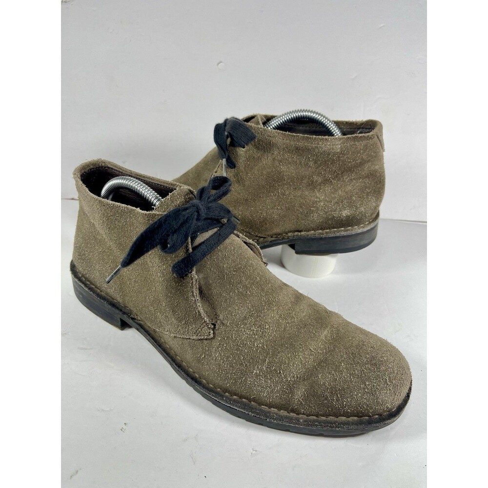 John Varvatos USA Men's Suede Chukka Boots Size 9M Gray Brown Desert Boot Hand